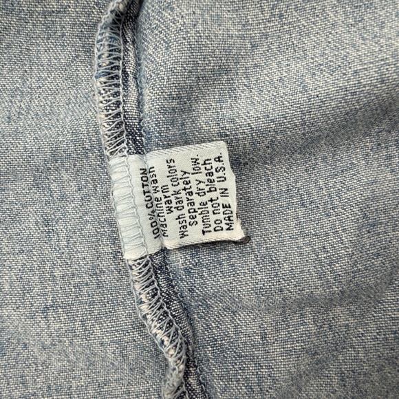 Vintage Circa USA Denim Western Snap Shirt Sleeveless Western Style Small - Picture 14 of 15